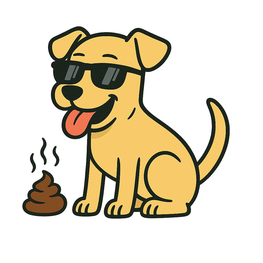 Smiling Labrador wearing sunglasses — friendly mascot